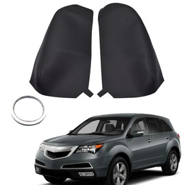 munirater Leather Center Console Armrest Cover Skin Black Replacement for 2007-2013 Acura MDX