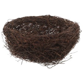 Vaguelly Rattan Rustic Bird Nests Simulation Twig Bird Houses Festival Rattan Nest Decorations for Small Furry Animals Brown 20cm
