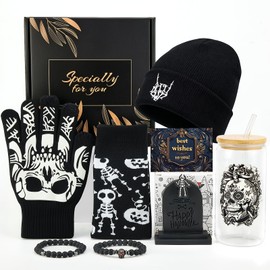 Halloween Gifts Basket for Men Spooky Skull Basket Stuffers Ideas for Him