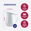 HIC Creamer Pitcher with Handle, Fine White Porcelain, 8-Ounces