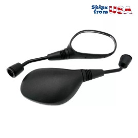 MMG MYK Universal Fit Adjustable Mirror Set with 8mm RH/RH Thread (Flat Black)