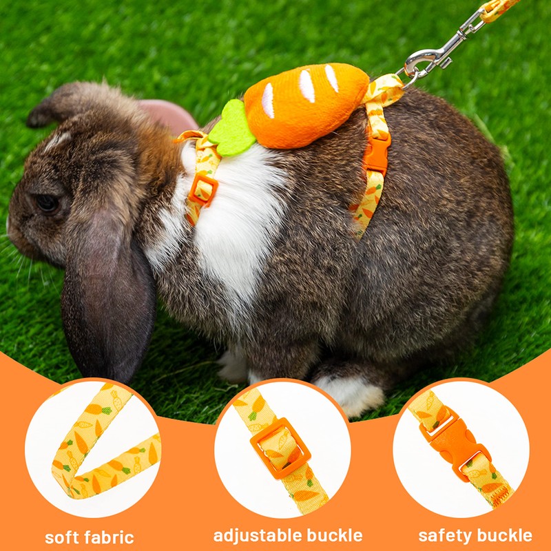 ORZECHKO Rabbit Harness and Leash - Adjustable Bunny Harness Escape