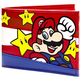 It's-a Me Mario! Invincibility Star Sprungpose wallet/purse Bi-Fold ID/card holder, Red, red, Bi-Fold