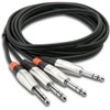 Hosa HSS-003X2 REAN Neutrik Connection Cable (4 x 6.3mm Jacks