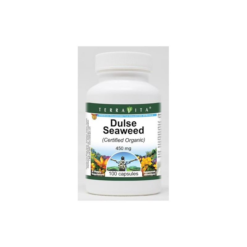Dulse Seaweed (Certified Organic) - 450 mg (100 Capsules, ZIN: