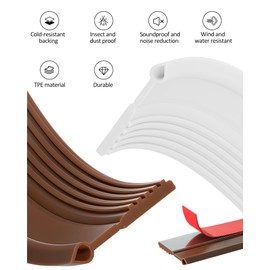 CLOORDE Under Door Draft Stoppers, Door Sweep Door Weather Stripping, Door Draft Stopper for Under Door, Garage Window Blockers, Noise and Cold Air Insulation, 2X39 Inch (White, 39inch)
