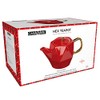 casaWare 24-Ounce Premium High-Fired Stoneware Hex Teapot with a Glossy