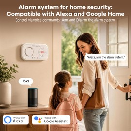 Home Security System Wireless, Smart WiFi Alarm System DIY Kit with 120dB Siren, Door Window Sensors & Remote Control, App Alerts, Works with Alexa & Google Home, No Monthly Fee for House Apartment