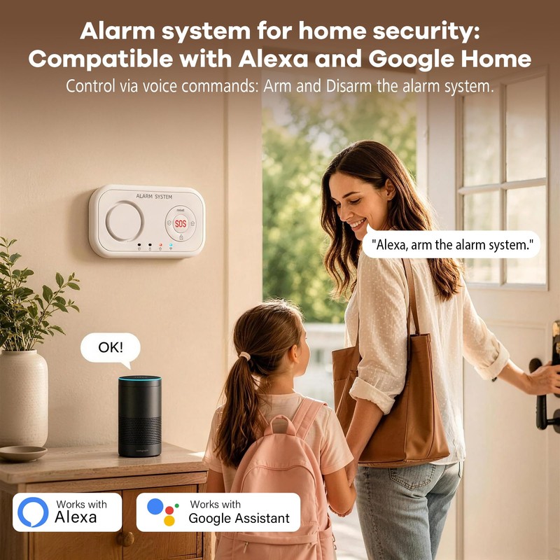 Home Security System Wireless, Smart WiFi Alarm System DIY Kit