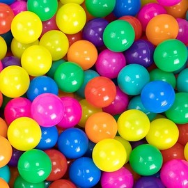 100PCS Ball Pit Balls 8 Colors Plastic Balls for Ball Pit 2.1-2.2" Crush Proof Playpen Balls with Zip Storage Bag, Phthalate & Bpa Free for Babies Crawl Tunnel, Ball Pit & Trampoline