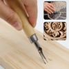Set of 2 Cutting Stamp Carving Tools with 5 Blades,