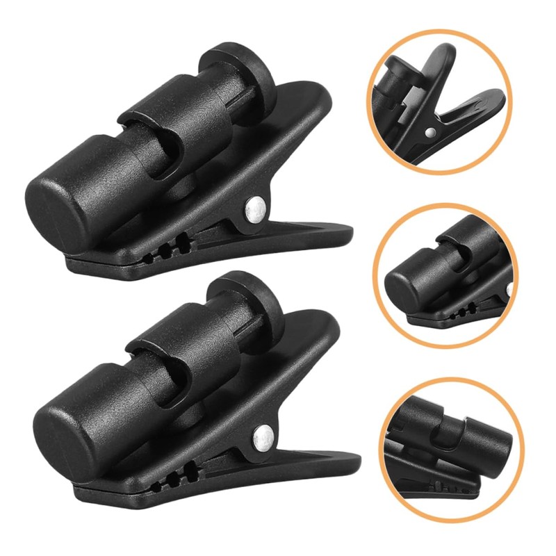 Kisangel 2pcs Earphone Cable Clip Organizer Rotating Headphone Wire Clamps