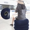 Inflatable Foot Rest Double Valve Blue PVC Flocking Washable Inflatable