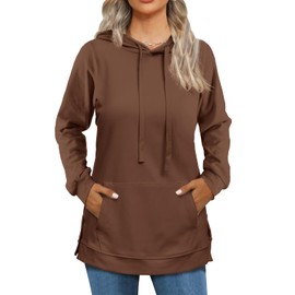 Beimuc 2XL Tan Hoodies for Women 2025 Fashion LightWeight Casual Long Sleeve Sweatshirts Pullover Hoodie Tops with Pockets