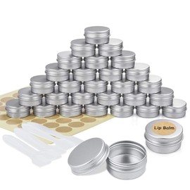 30 Stück Aluminium Leer Döschen Rund Reise Cremedose Tiegel für Creme Lotion Masken Kosmetik Nagelkunst（20ml）