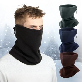 Winter Thermal Polar Fleece Neck Warmer B001 Black 7ea