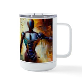 CafePress SF Artificial Intelligence Hero 1 15 oz Stainless Steel Insulated Travel Mug