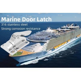 MeitrciL Marine Grade Door Latch, 48 X 38mm Stainless Steel 316 Boat Door Cabinet Twist Catch Latch Lockable Latch Clamp for Boat Yacht RV Marine Hardware Accessories