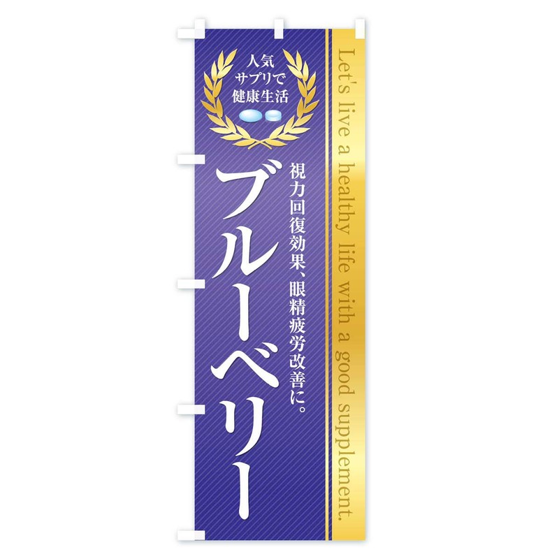 Health Food/Supplement / Blueberry Banner Size Selectable (Half 30x90cm Left)
