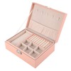 Jewelry Box Organizer 2 Layer Jewelry Storage Case PU Leather