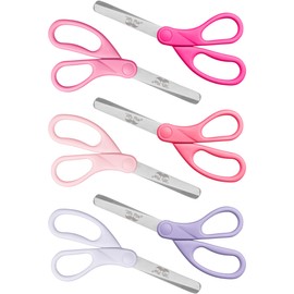 Mr. Pen- Kids Scissors, 6 Pack, 5 Inch, Blush Bloom Color, Ages 4+, Stainless Steel Blunt Tip & Ergonomic Plastic Handle, Right & Left Handed Safety Scissors for Kids Ages 6-8, School & Preschool