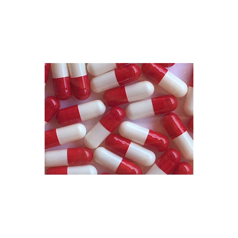 Empty Gelatin Capsules Size 1 Red/White (1000)