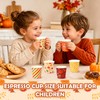 300Pcs Fall Thanksgiving Paper Cups 4Oz Colorful Pumpkin Maple Leaves
