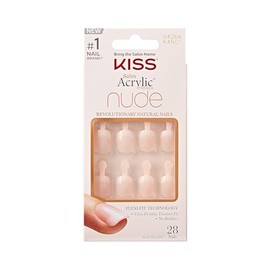 Kiss Products 28 Kiss Acrylic Nude French Nails, 0.2 Pound
