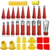 32PCS Caulk Finisher Kit Stainless Steel Caulk Gun Tips Reusable