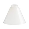 Permo Lighting Fixture Replacement Funnel Flared White Glass Shade
