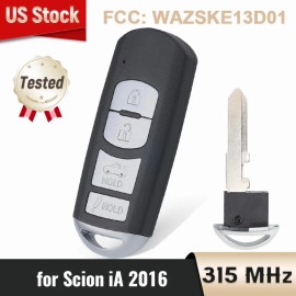 KEYECU 4 Button Smart Key Fob for Scion iA 2016 Keyless Remote Fob Unlocked WAZSKE13D01