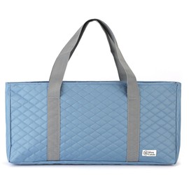 Mose Cafolo Empty Mahjong Bag Set – Pearl Gray Quilted Soft Case with 2 Wrappers for American Mahjong Tiles, Trays & Rack (Mahjong Case Only)