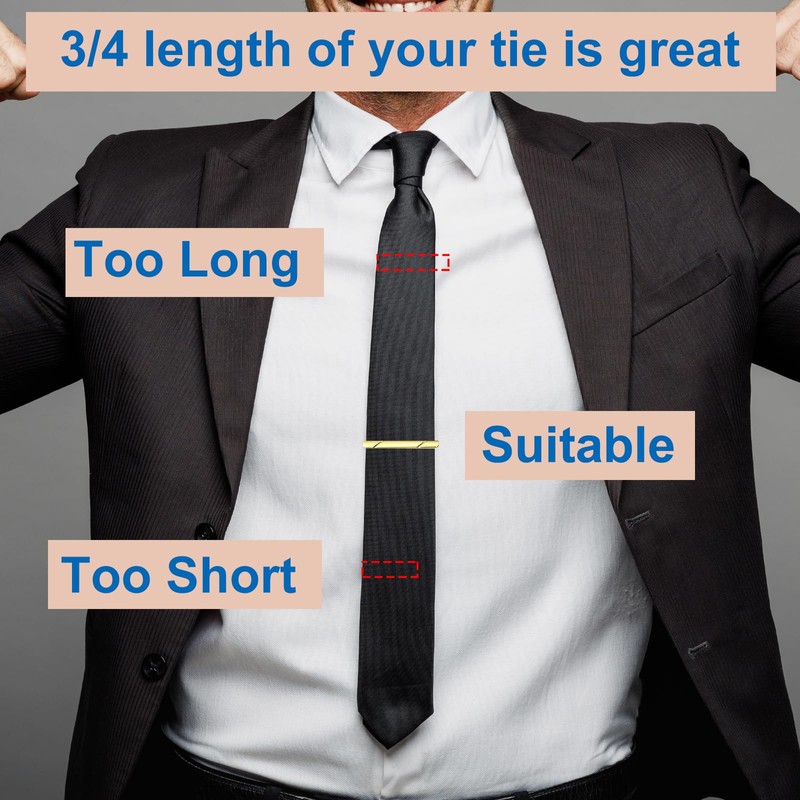 sourcing map 3 Pcs Skinny Tie Clips for Men, Copper