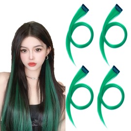 HAPVITAL Hair Extensions, One-Touch Mesh Extensions, Color Extensions, Hair Extensions, Single Color, Set of 6, Color Extensions, Hair Extensions, Clip Type, Collar, Legs, Natural, Heat Resistant
