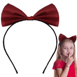 Amariver Red Bow Headband Red Bowknot Headband for Girls Cute Headwear Hair Bands Fashion Hair Accessories for Women Girls
