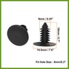 HOPESPANNER 20pcs 8mm Plastic Fastener Rivet Fender& Bumper Shield Retainer,