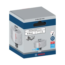 Bosch 1 x Pro Sheet Metal Power Change Plus Hole Saw (for Stainless Steel Sheets, Steel Sheets, Diameter 70 mm, Professional Accessories Drill/Screwdriver)