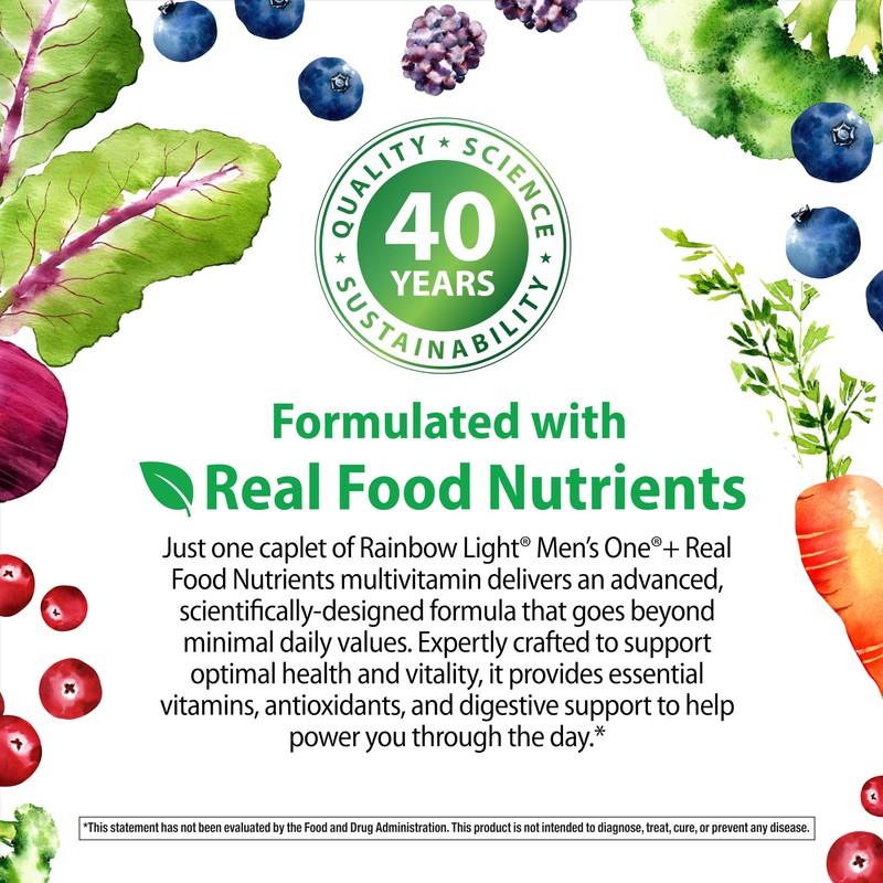 Rainbow Light Mens Multivitamin One + | 30 Caplets |