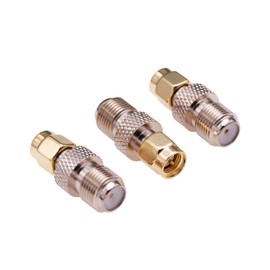 Yuelulala 3pcs SMA Male Plug to F Female Jack Adapter RF coaxial Coax Adapter Connector(Y37-3)