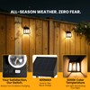 GIGALUMI Solar Fence Lights, 6 Pack Fence Outdoor Waterproof Lights