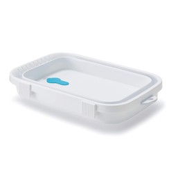 Isetou I-590 Folding Washtub, Kitchen Soft Tub, 2.6 gal (6.6 L), White