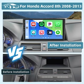 6+128GB Android 13 Car Stereo for 2008-2013 Honda Accord 8th Radio with Wireless Apple Carplay Android Auto, 10.1 Inch IPS Touch Screen Radio, Bluetooth GPS WiFi 32EQ DSP FM RDS SWC+MIC, Backup Camera
