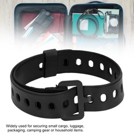 3pcs Utility Straps Lightweight Tension Straps for Camping Gear Rubber Buckle Straps (Black)