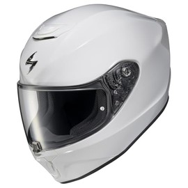 ScorpionEXO R330 Full Face Motorcycle Helmet with Pinlock Ready Shield and Bluetooth Ready Speaker Pockets DOT ECE Approved Solid (White - 2X-Large)
