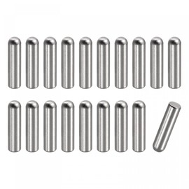 sourcing map 5 x 20 mm Dowel Pins 304 Stainless Steel Round Head Flat Fastening Elements Pack of 20