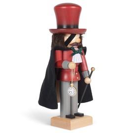 Mysterious Red Magician Nutcracker 11 x 4 Wood Decorative Tabletop Figurine