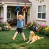 PELLOR 6 Pcs Ninja Rings, Monkey Bars Adjustable Backyard Obstacle