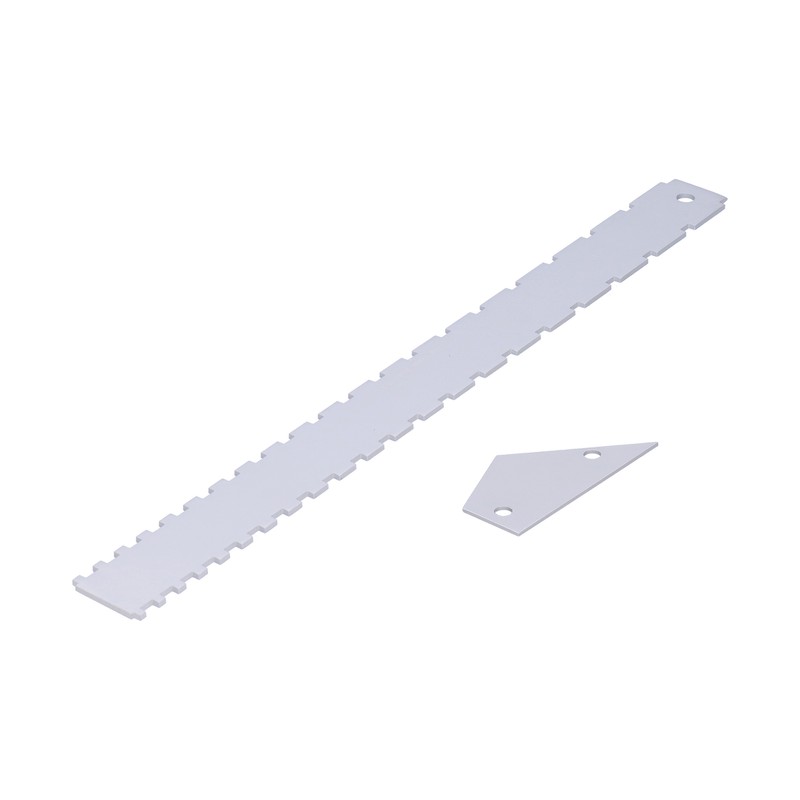 Guitar Measuring Tool Set Silver Aluminum Neck Straight Edge Fret