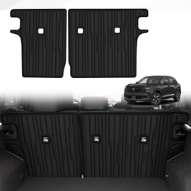 TripleAliners Backrest Mats All Weather Liners Compatible with 2025 Nissan Kicks Interior Accessories TPE Second Row Seats Back Cover Custom Fit Protection Car Liner
