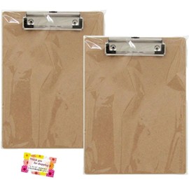 [Lightweight and Durable A5 Size Binder] MDF Clipboard, Slip Clip, Non-Slip, Simple, Lightweight, Office, School, Portable, Convenient, A5, Brown, Approx. 9.0 x 6.6 x 0.5 inches (22.7 x 16.8 x 1.3 cm